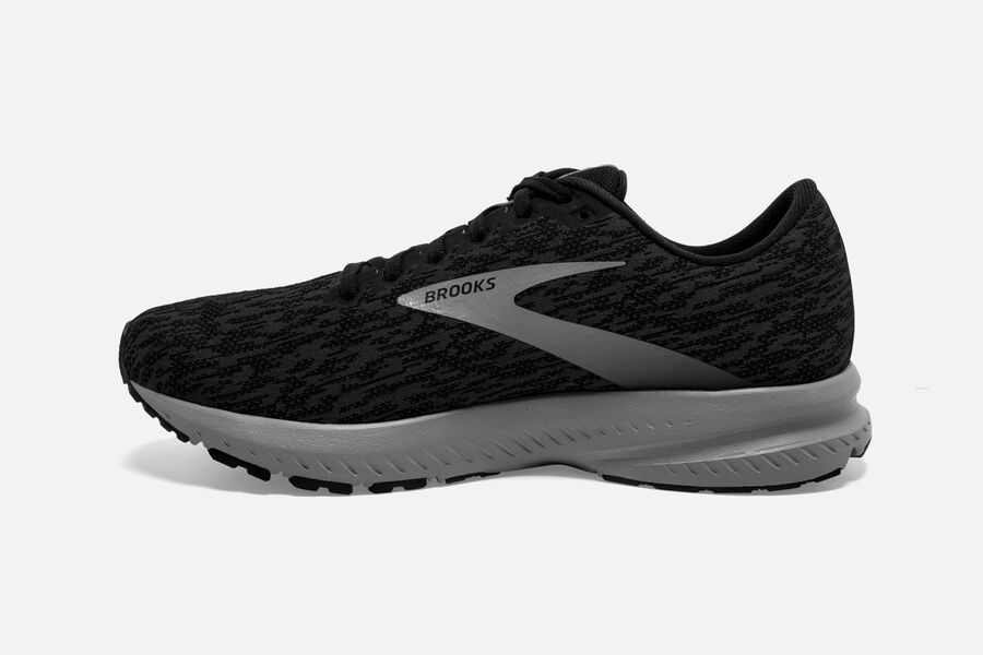 Brooks Running Shoes - Launch 7 Road Mens - Black/Grey - ILT-973084